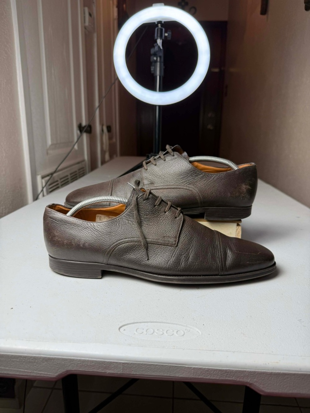 Bally Men's Tayson Leather Derbys, Brown, Sz 11.5